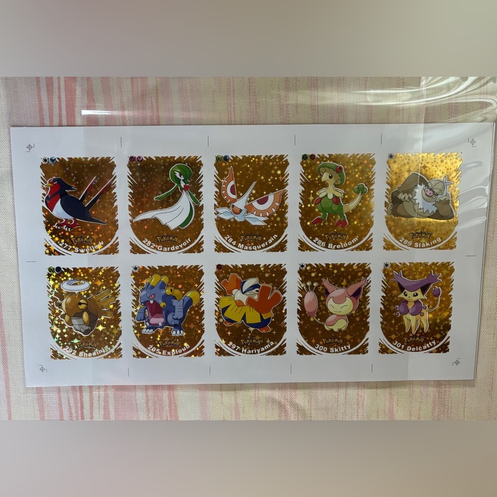 Pokémon PERU Priza Evolutions 2 Uncut Master Sticker Sheet